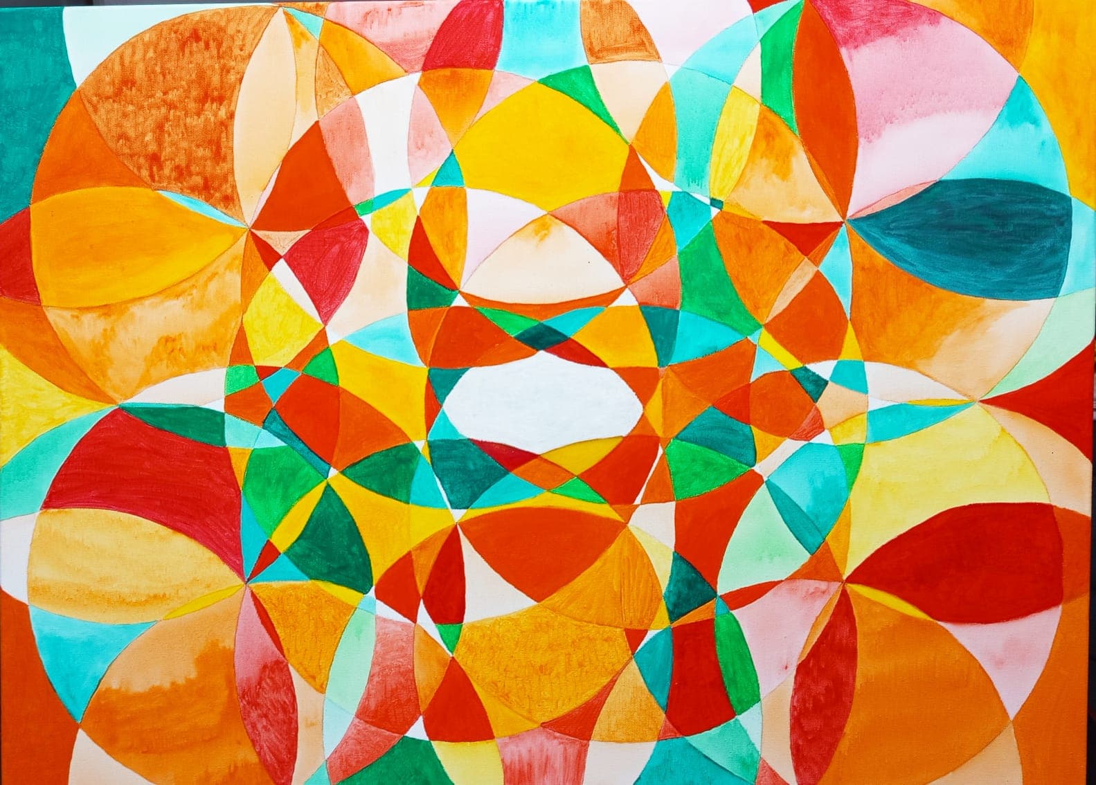 Garbhadhana - Acrílico sobre lienzo, 50x60 cm, por Sanas (Pedro Feliü)