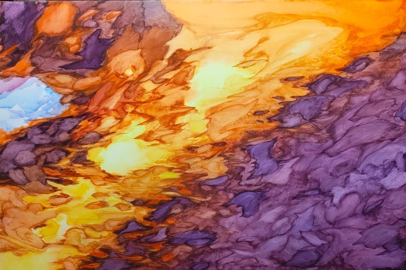 Kailash - Acuarela sobre lienzo, 60x90 cm, por Sanas (Pedro Feliü)