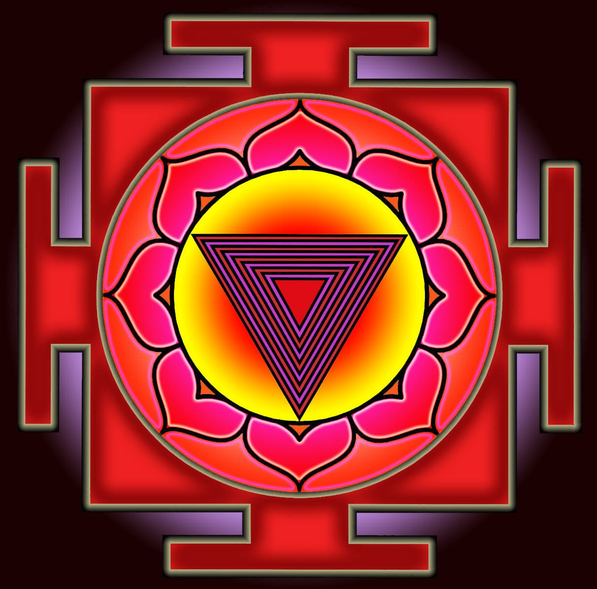 Yantra sagrado - diagrama geometrico del tantra yoga